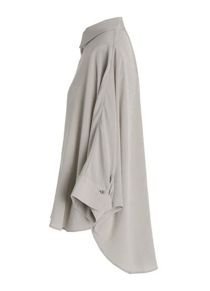TA/PE CREPE DE CHINE HALF SLEEVE CAPE SHIRT
