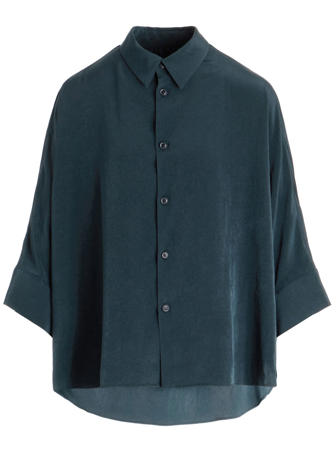TA/PE CREPE DE CHINE HALF SLEEVE CAPE SHIRT