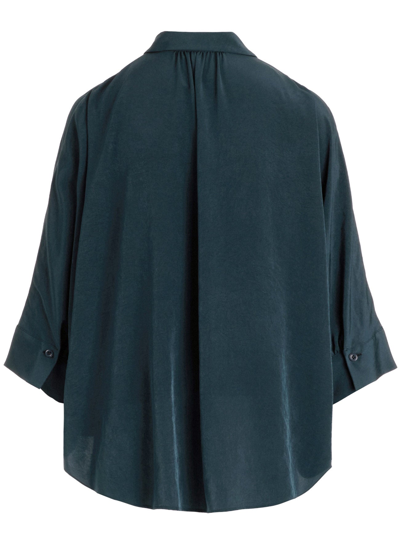 TA/PE CREPE DE CHINE HALF SLEEVE CAPE SHIRT