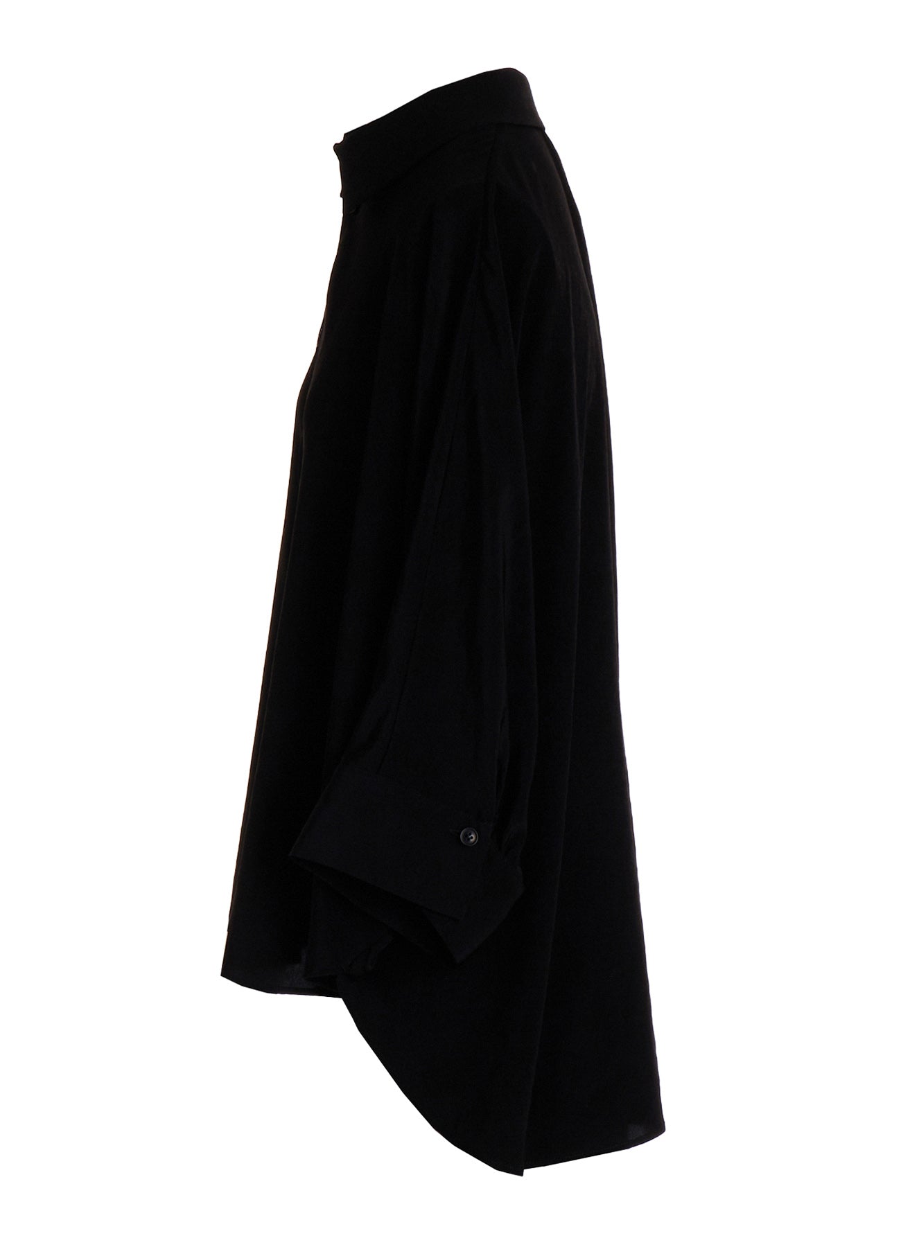 TA/PE CREPE DE CHINE HALF SLEEVE CAPE SHIRT