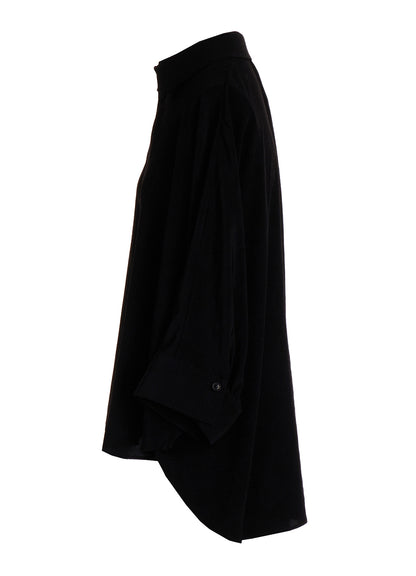 TA/PE CREPE DE CHINE HALF SLEEVE CAPE SHIRT