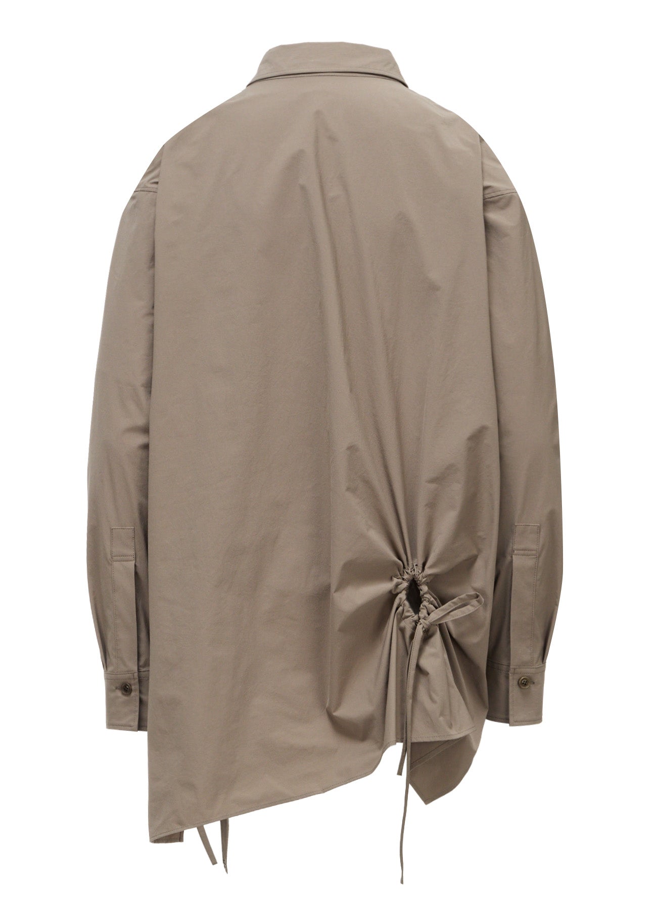 POLYESTER TYPEWRITER CIRCLE GATHER BLOUSE