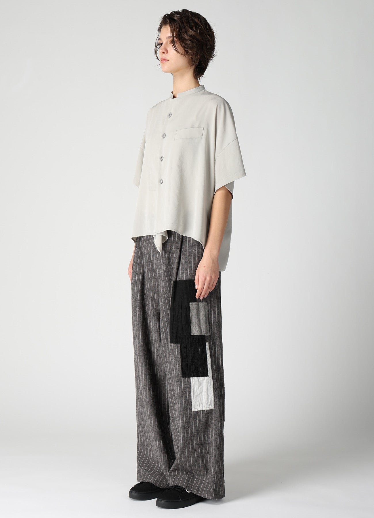 TA/PE CREPE DE CHINE HALF SLEEVE BOX SHIRT