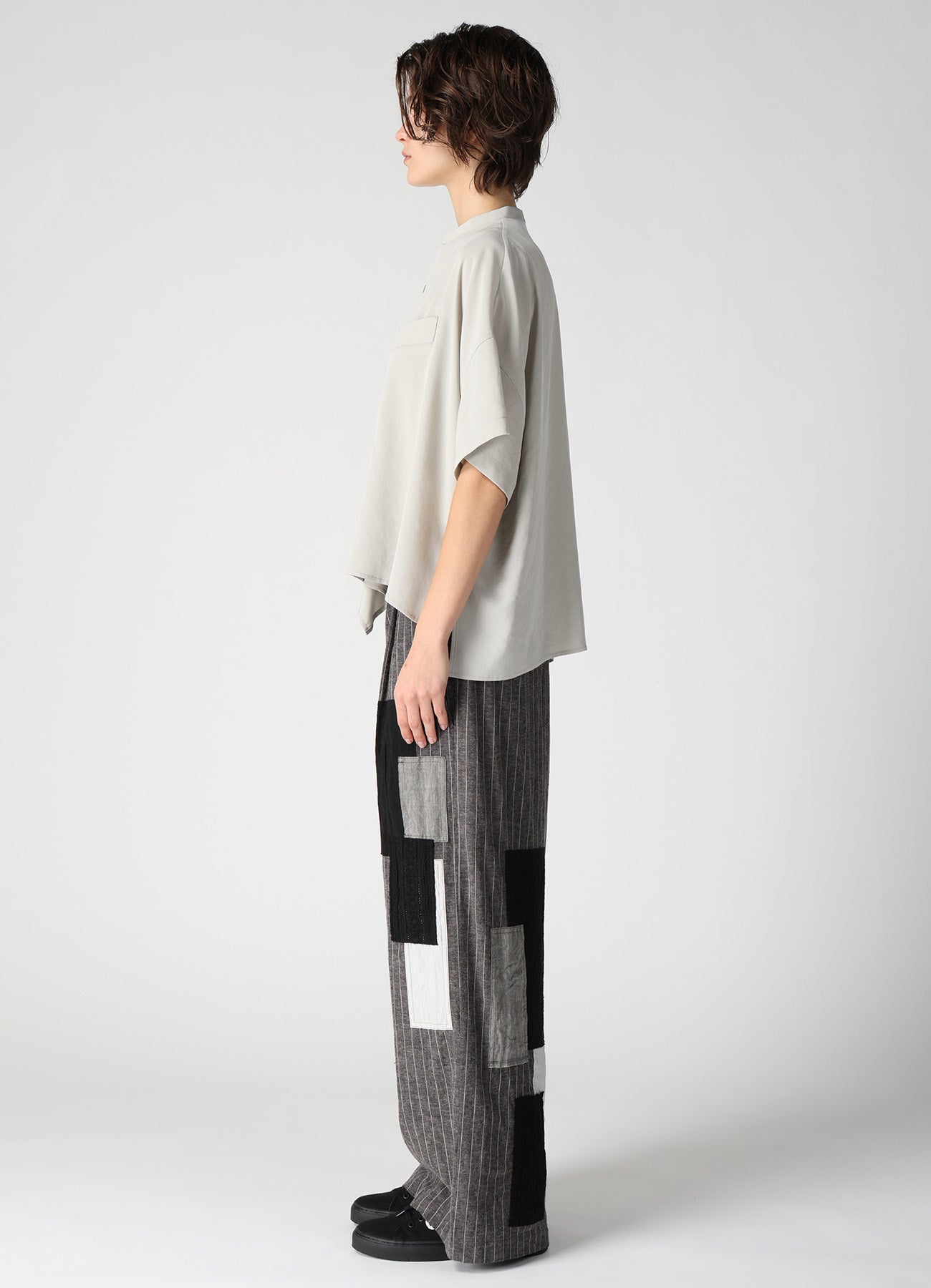 TA/PE CREPE DE CHINE HALF SLEEVE BOX SHIRT
