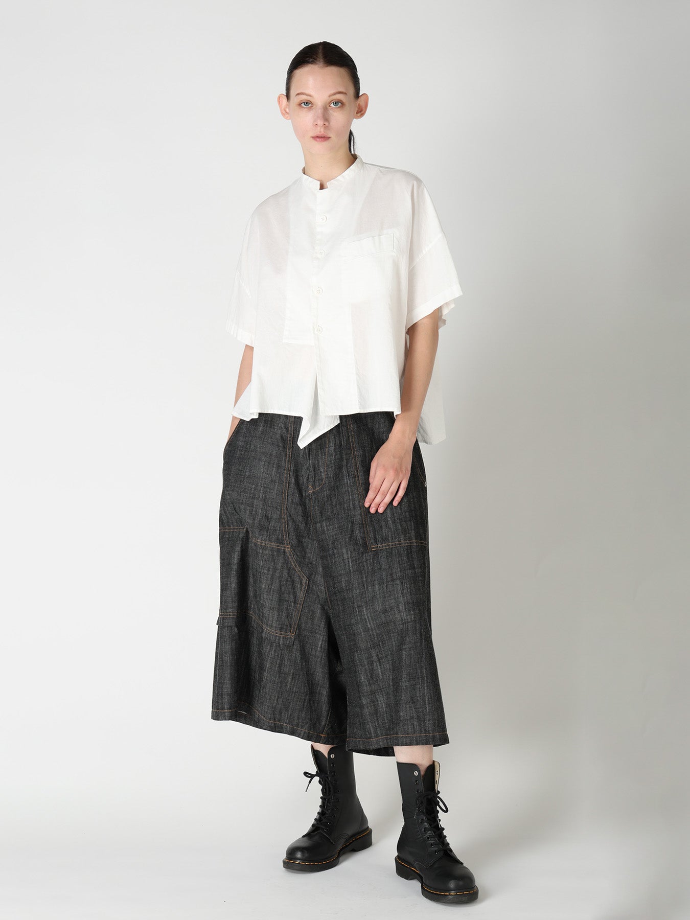 [Y's BORN PRODUCT] HALF SLEEVE BOX SHIRT