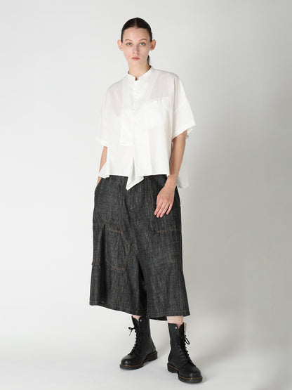 [Y's BORN PRODUCT] HALF SLEEVE BOX SHIRT