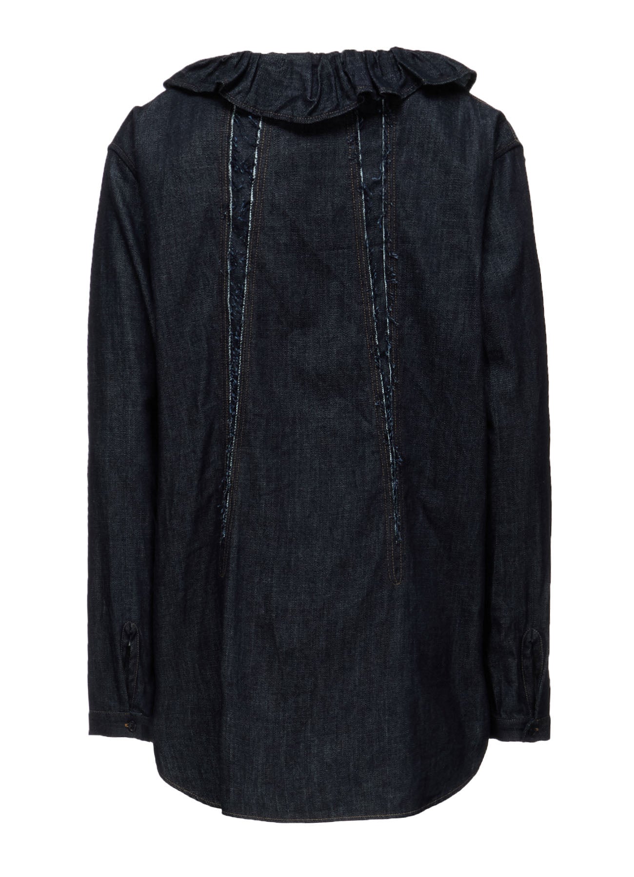6OZ DENIM GATHERED COLLAR SHIRT
