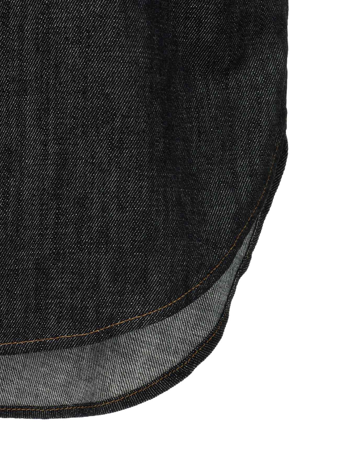 6OZ DENIM GATHERED COLLAR SHIRT