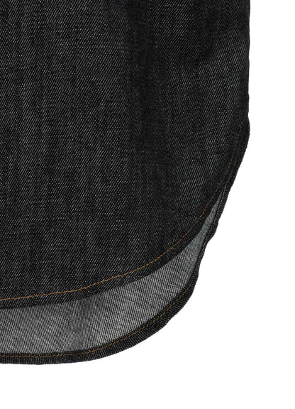 6OZ DENIM GATHERED COLLAR SHIRT