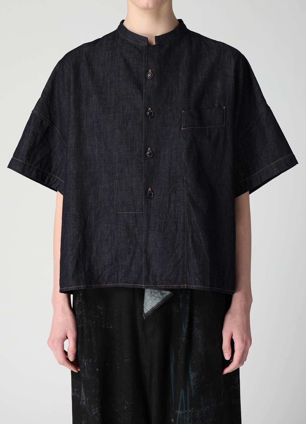 6OZ DENIM HALF SLEEVE BOX SHIRT