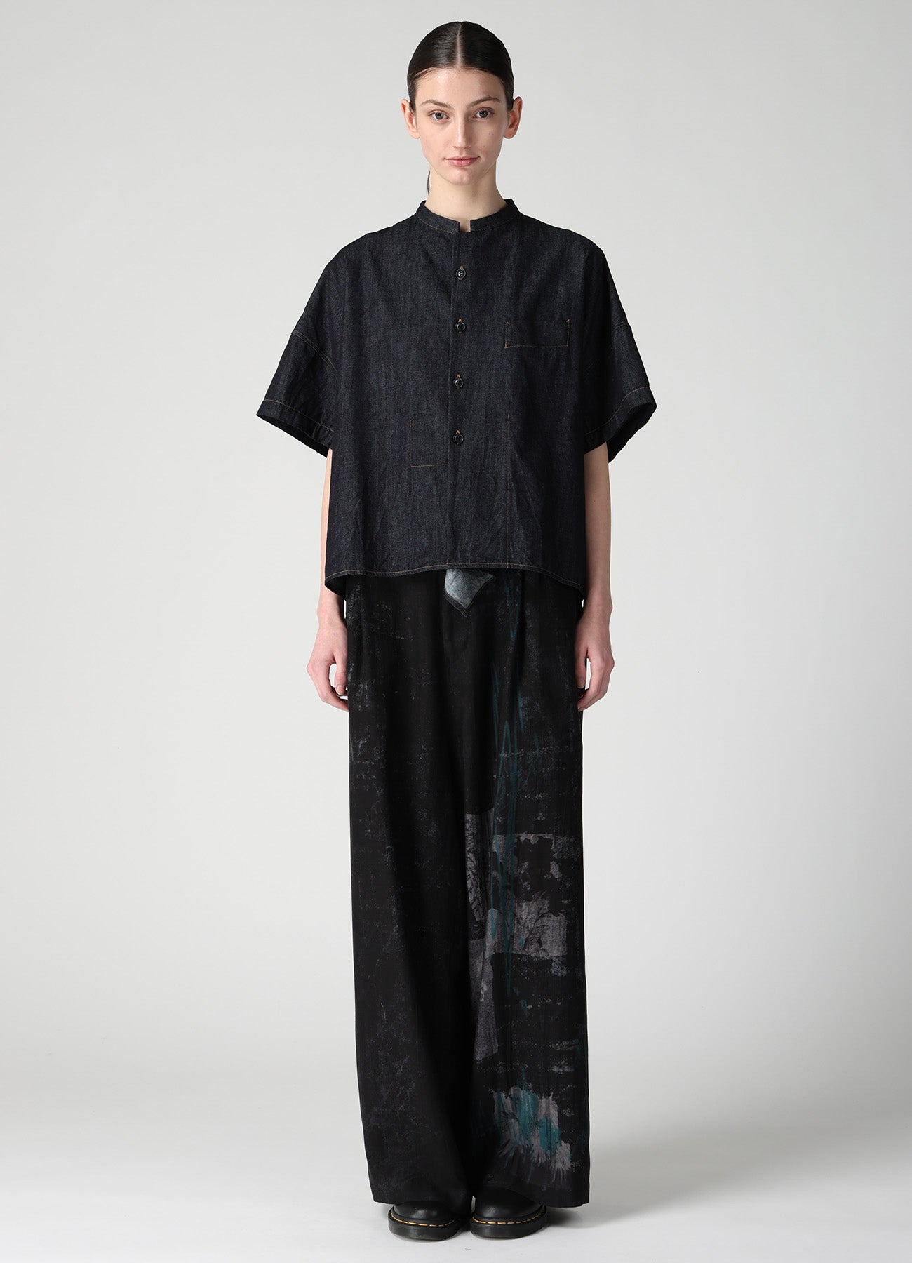 6OZ DENIM HALF SLEEVE BOX SHIRT