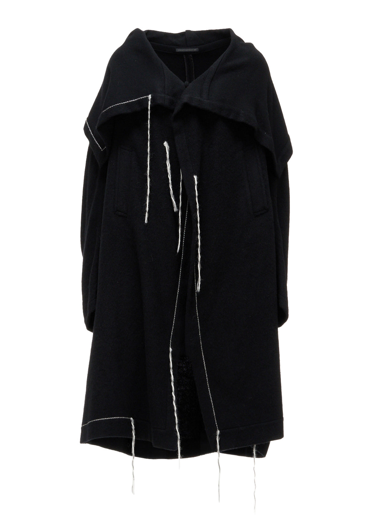 LIGHT SHAGGY BIG STITCH CAPE COAT