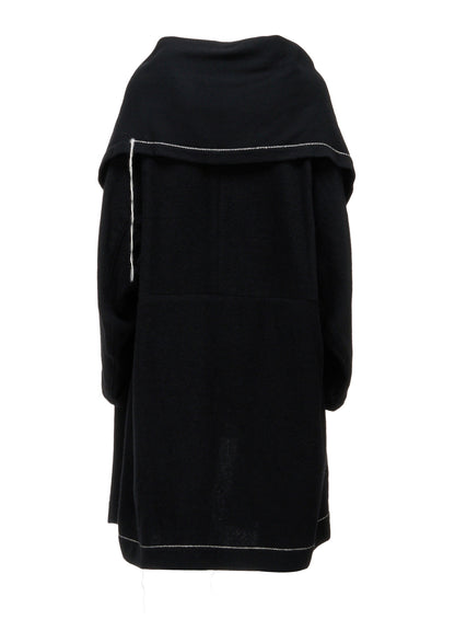 LIGHT SHAGGY BIG STITCH CAPE COAT