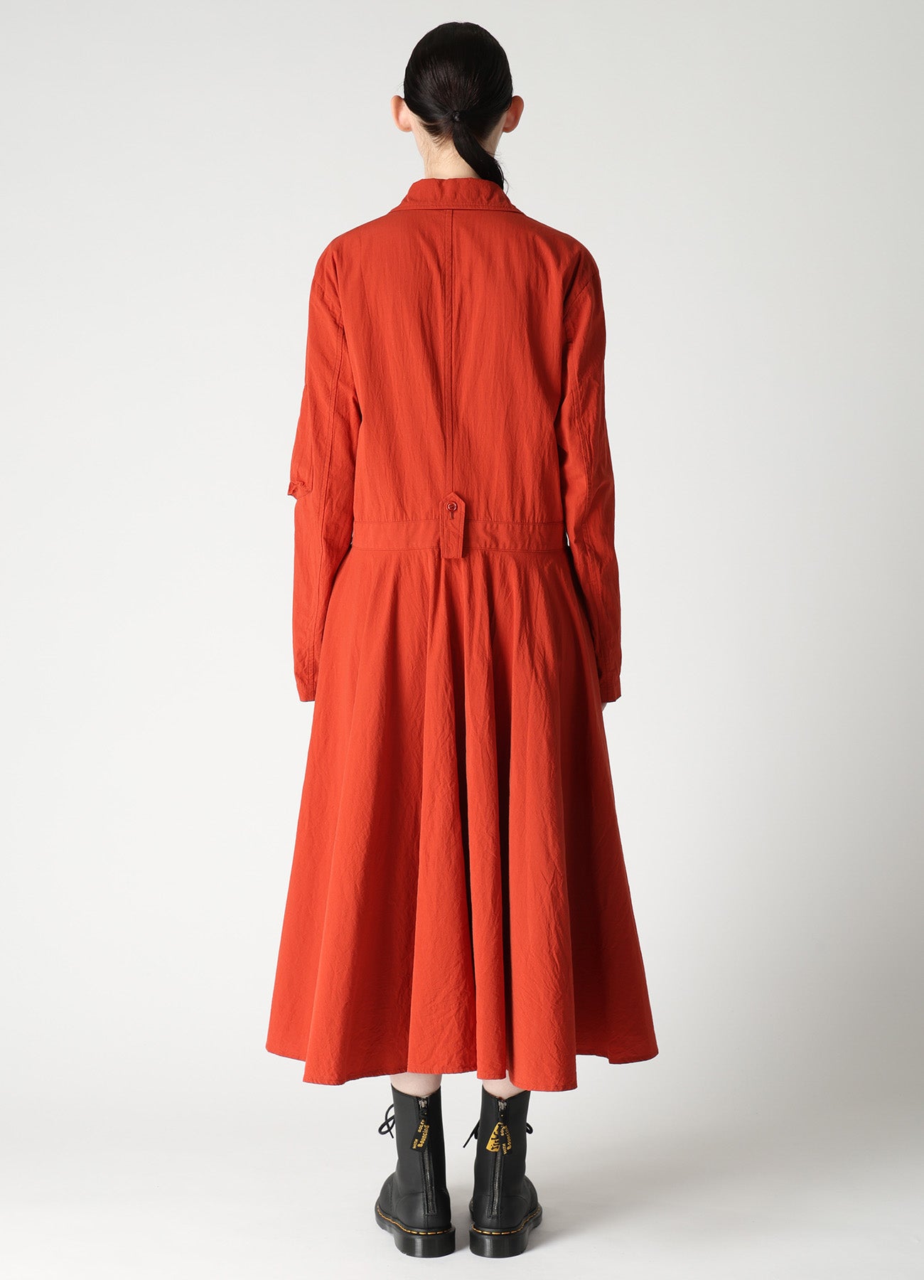 COTTON FLAX FLARE DRESS