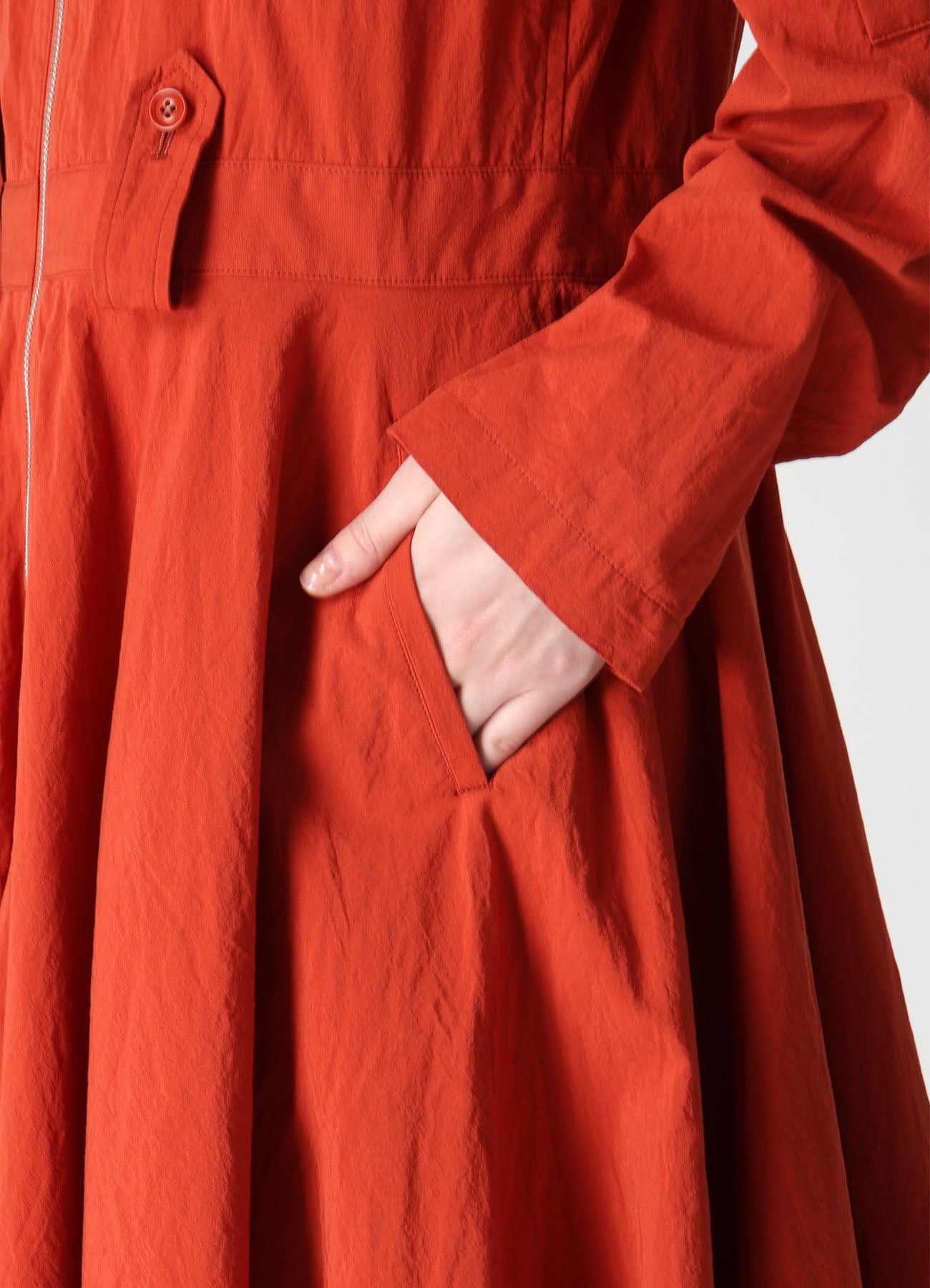 COTTON FLAX FLARE DRESS