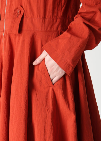 COTTON FLAX FLARE DRESS