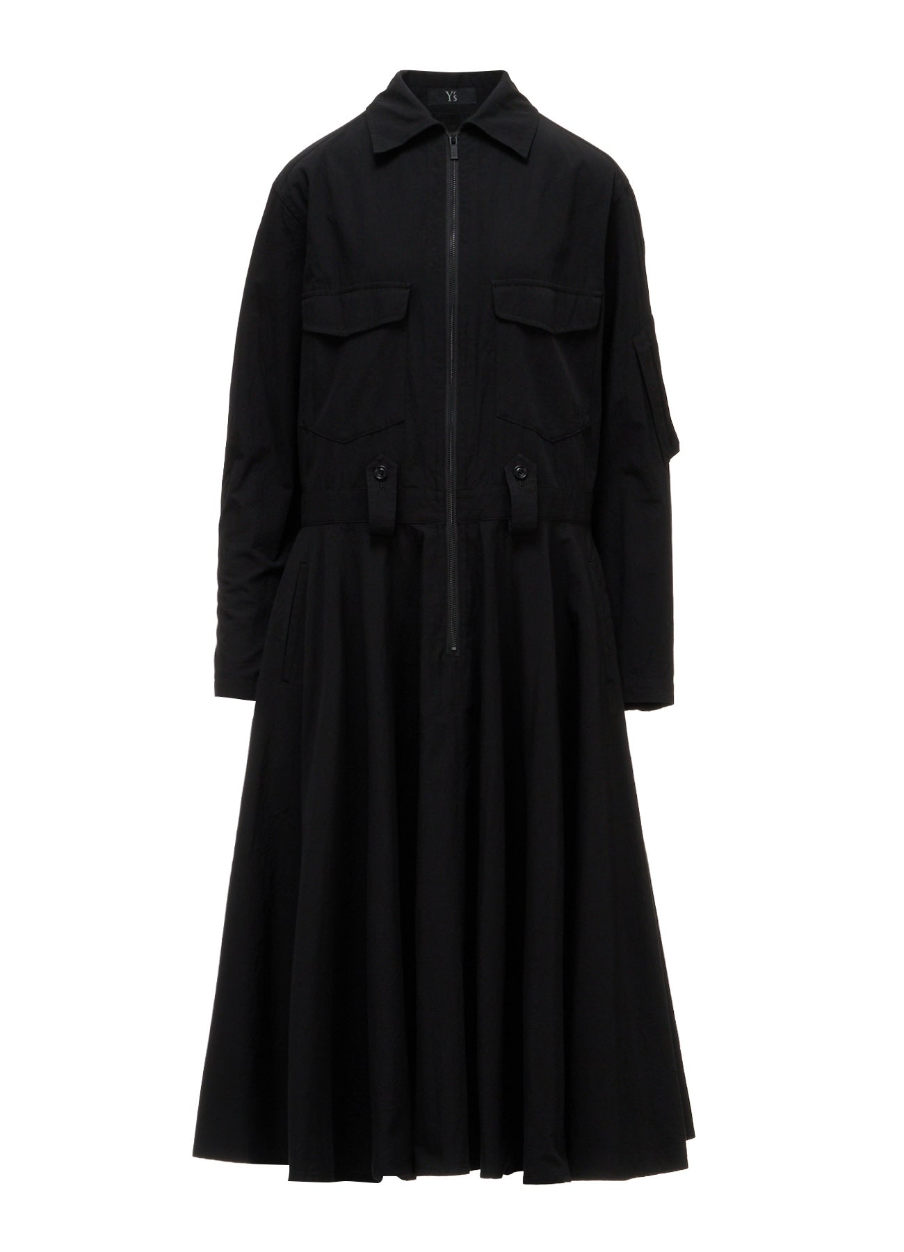 COTTON FLAX FLARE DRESS