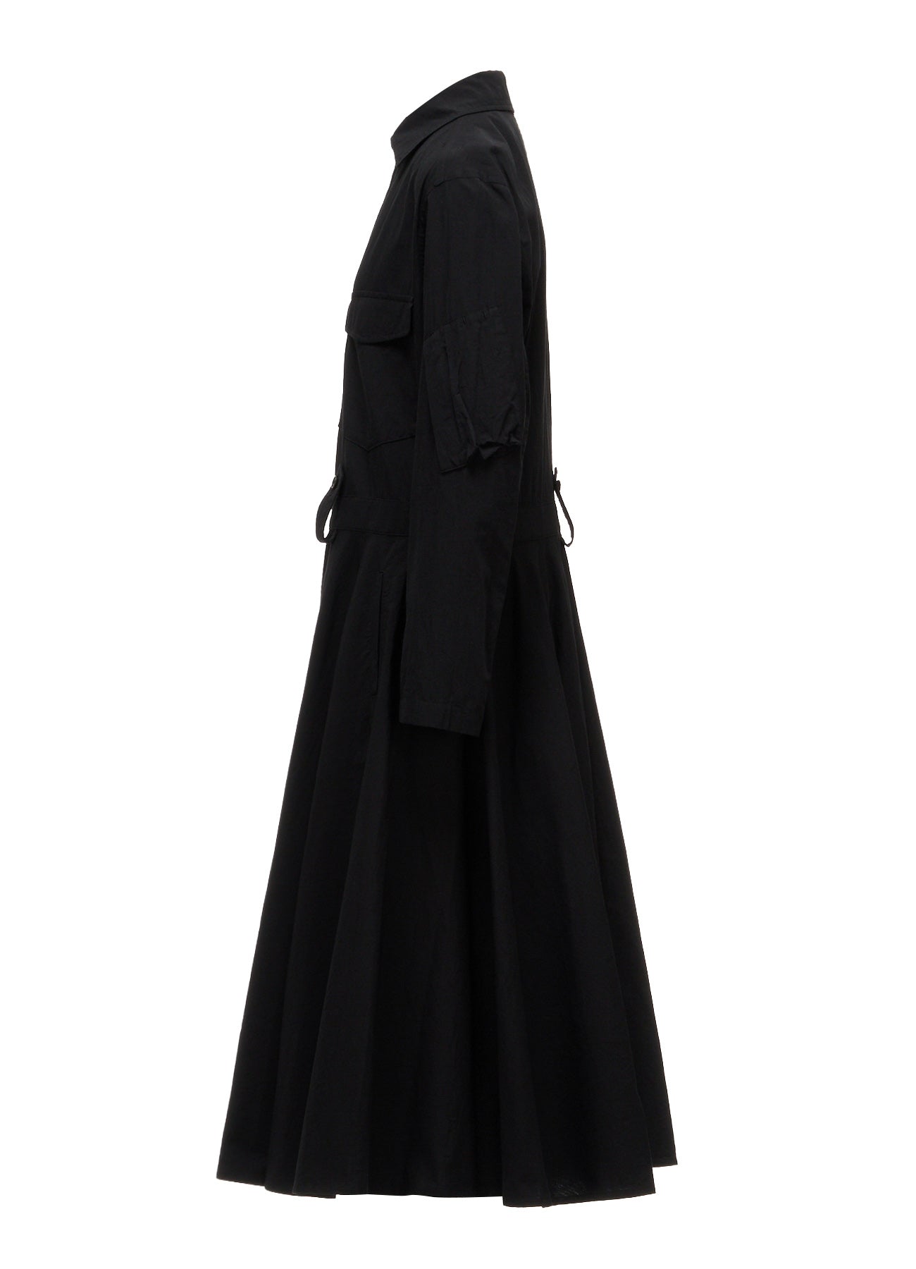 COTTON FLAX FLARE DRESS