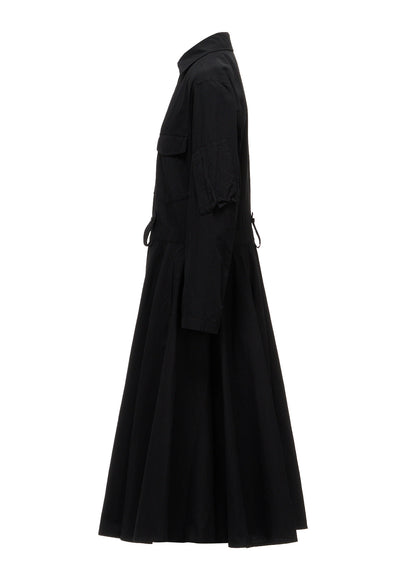 COTTON FLAX FLARE DRESS