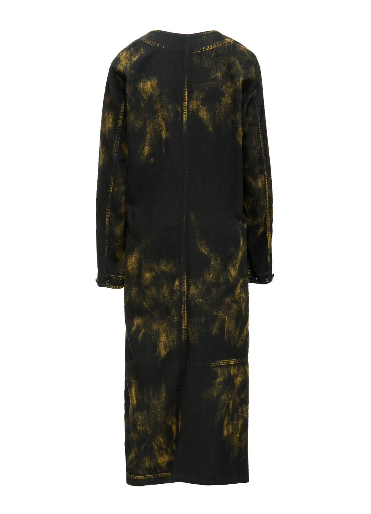8OZ DENIM BLEACHED OVERDYE DRESS