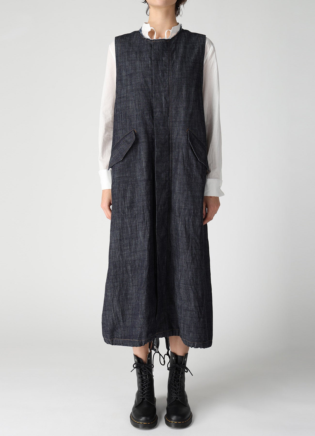 8OZ DENIM FISHTAIL DRESS