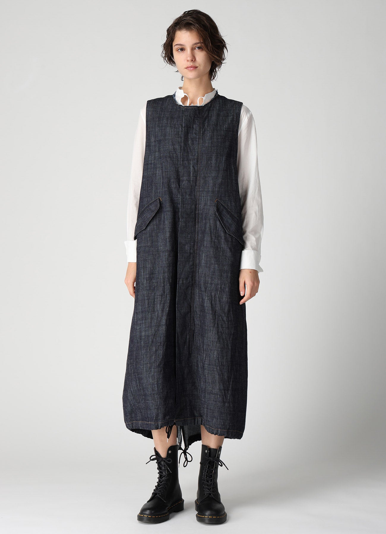8OZ DENIM FISHTAIL DRESS