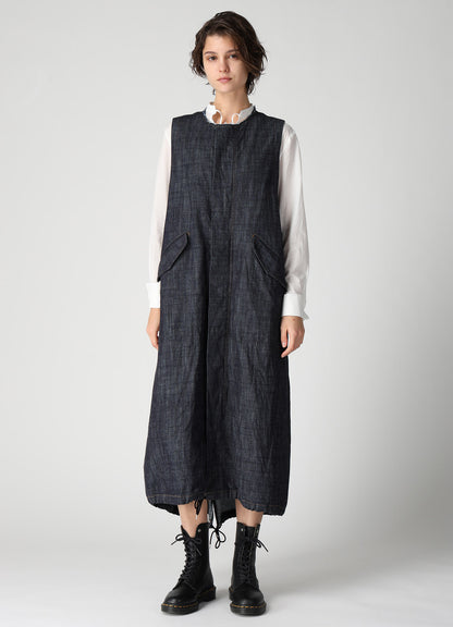8OZ DENIM FISHTAIL DRESS
