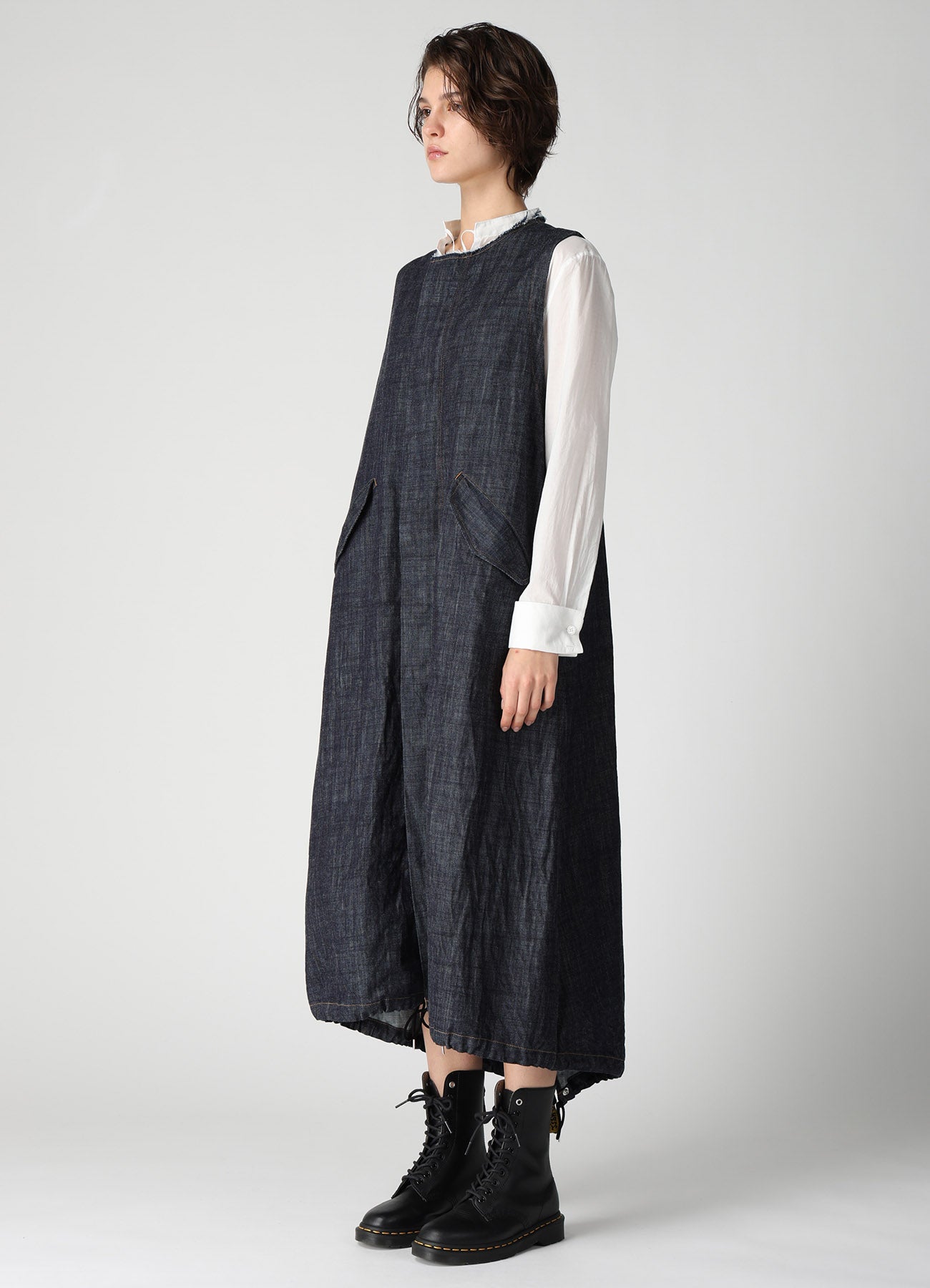 8OZ DENIM FISHTAIL DRESS