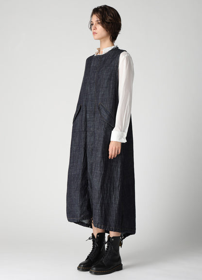8OZ DENIM FISHTAIL DRESS