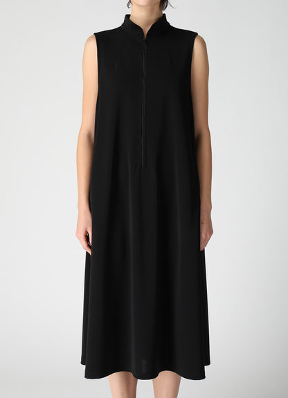 TA/PE STRETCH JERSEY STAND COLLAR DRESS