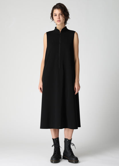 TA/PE STRETCH JERSEY STAND COLLAR DRESS