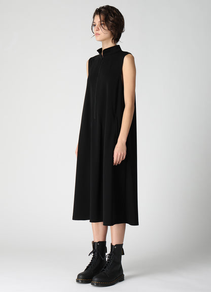 TA/PE STRETCH JERSEY STAND COLLAR DRESS