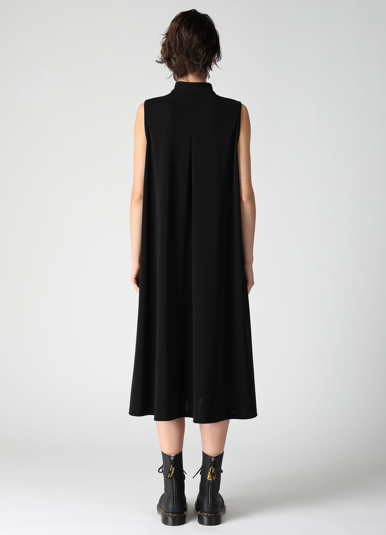 TA/PE STRETCH JERSEY STAND COLLAR DRESS