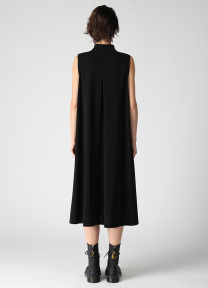 TA/PE STRETCH JERSEY STAND COLLAR DRESS