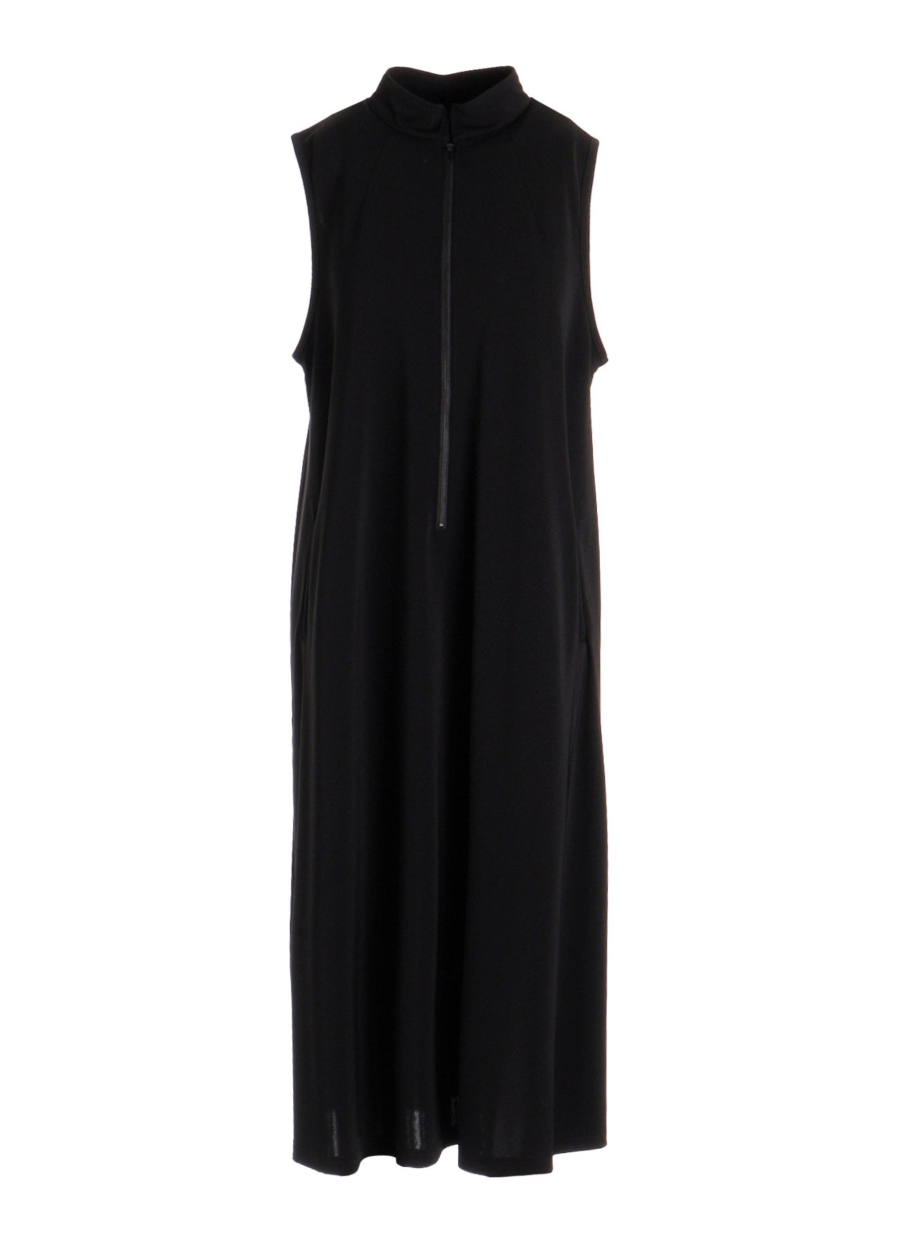 TA/PE STRETCH JERSEY STAND COLLAR DRESS