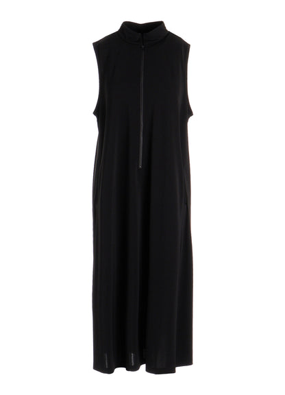 TA/PE STRETCH JERSEY STAND COLLAR DRESS