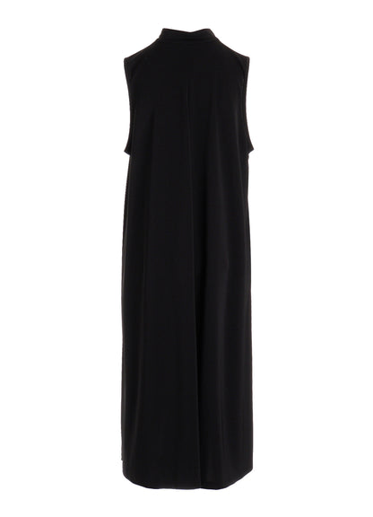 TA/PE STRETCH JERSEY STAND COLLAR DRESS