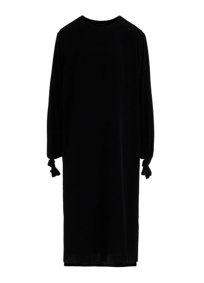 TA/PE CREPE DE CHINE KNOT SLEEVE DRESS
