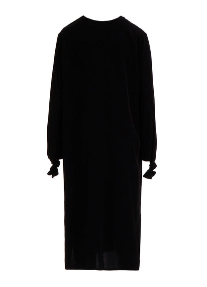 TA/PE CREPE DE CHINE KNOT SLEEVE DRESS