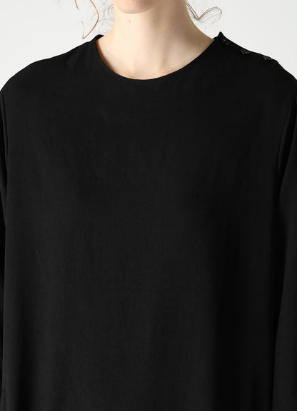 TA/PE CREPE DE CHINE KNOT SLEEVE DRESS