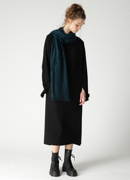TA/PE CREPE DE CHINE KNOT SLEEVE DRESS