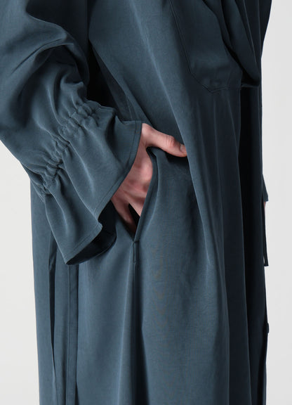 TA/PE CREPE DE CHINE GATHER COLLAR DRESS