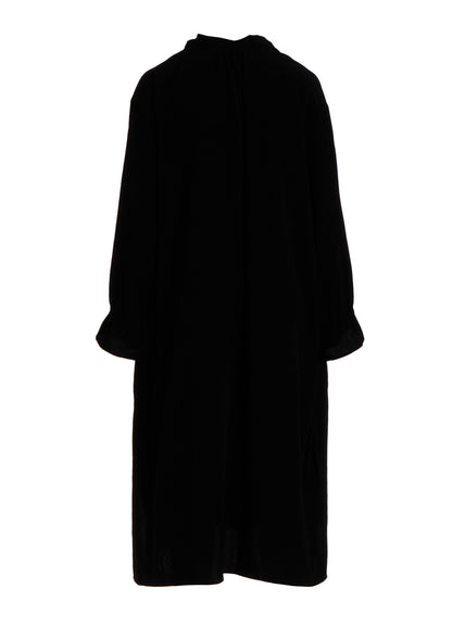 TA/PE CREPE DE CHINE GATHER COLLAR DRESS