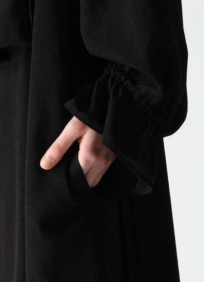 TA/PE CREPE DE CHINE GATHER COLLAR DRESS