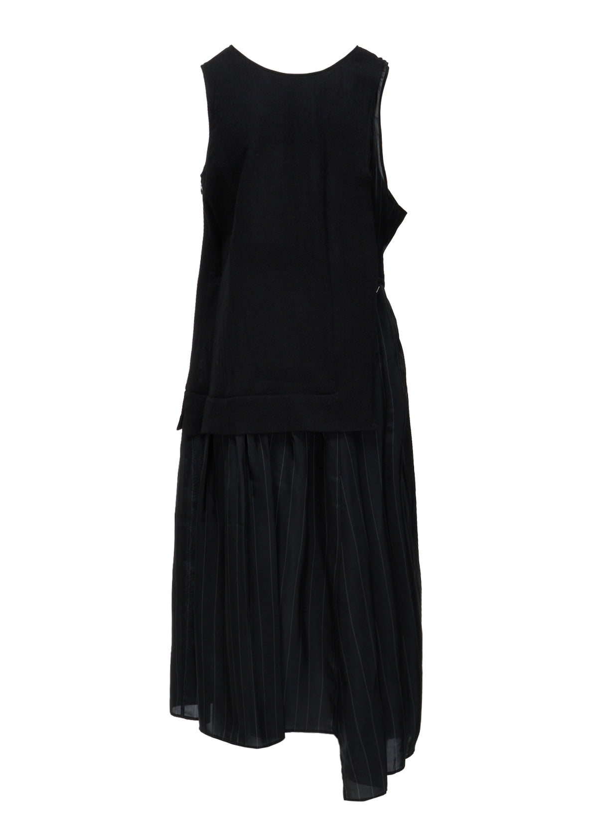 WOOL VIYELLA COMBINATION SLEEVELESS DRESS