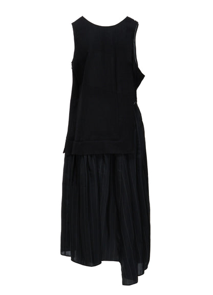 WOOL VIYELLA COMBINATION SLEEVELESS DRESS