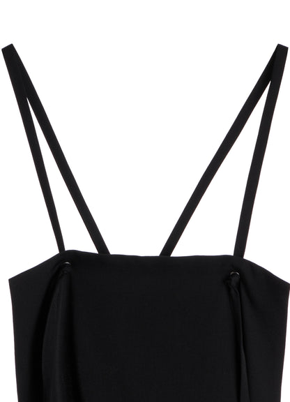 WOOL GABARDINE SIDE FLAP DRESS
