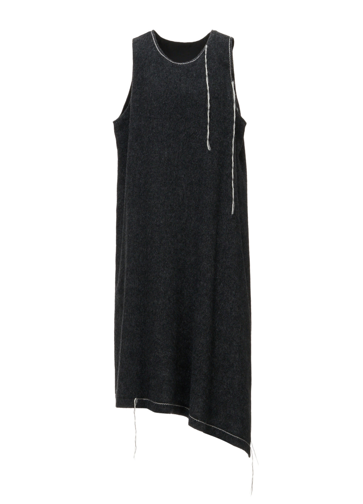 LIGHT SHAGGY BIG STITCH SLEEVELESS DRESS