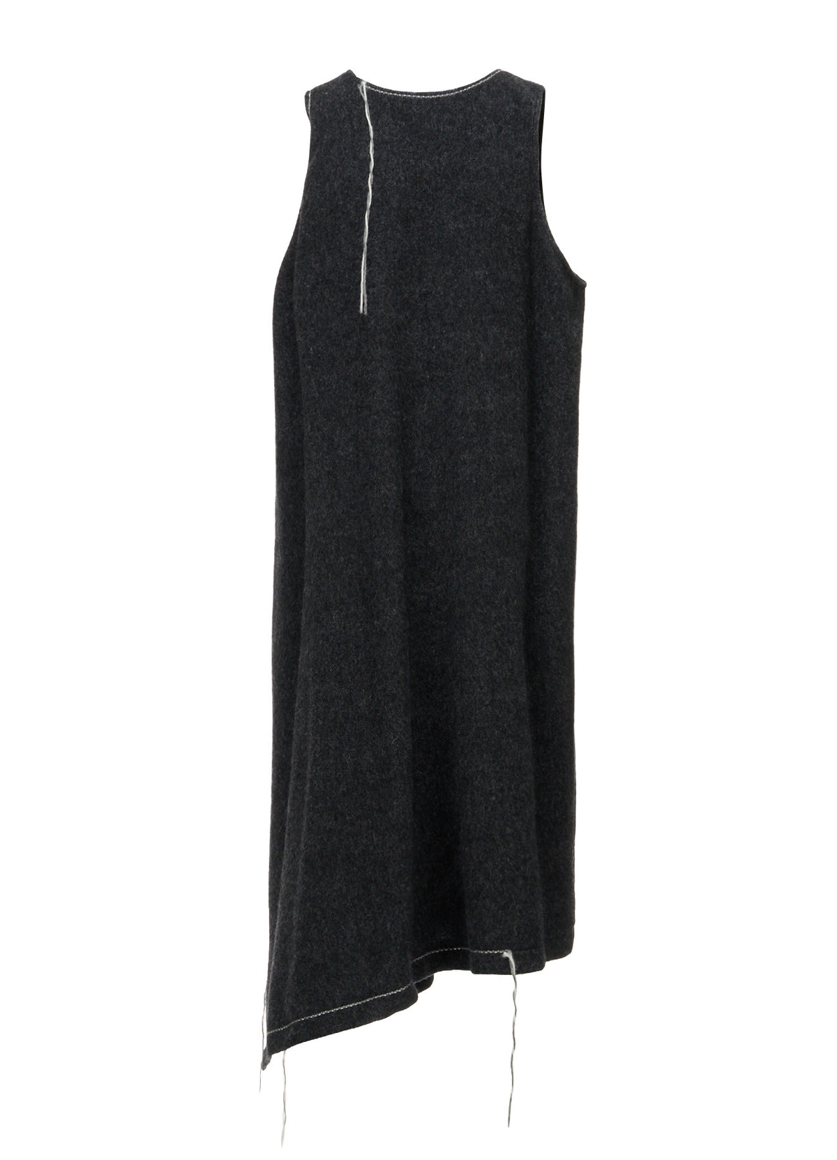 LIGHT SHAGGY BIG STITCH SLEEVELESS DRESS