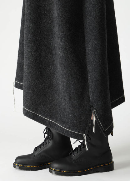 LIGHT SHAGGY BIG STITCH SLEEVELESS DRESS